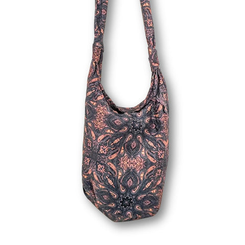 Vibrant crossbody sling handbag with knotted strap