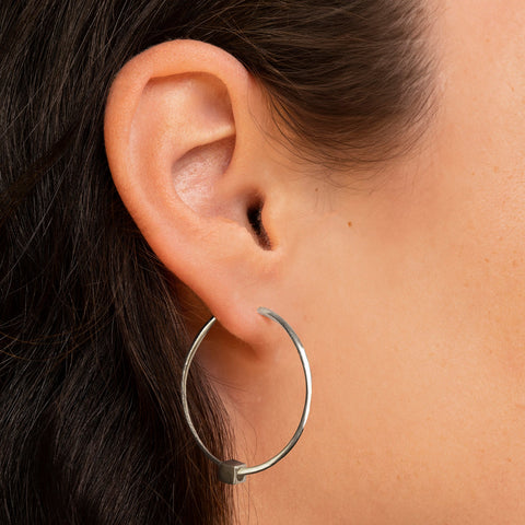 Solid as a Block oorbellen zilver groot