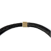 Solid as a Block armband goud  ~ zwart