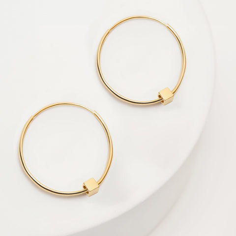 Solid as a Block oorbellen goud groot