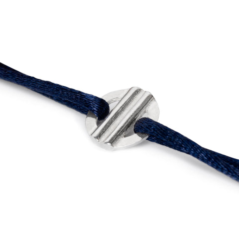 You are Loved armband zilver ~ donkerblauw