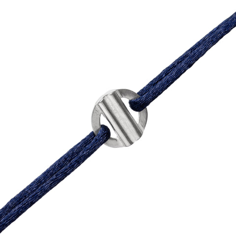 You are Loved armband zilver ~ donkerblauw