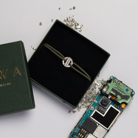 You are Loved armband zilver ~ groen Unisex