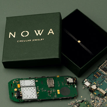 Solid as a Block armband goud  ~ zwart