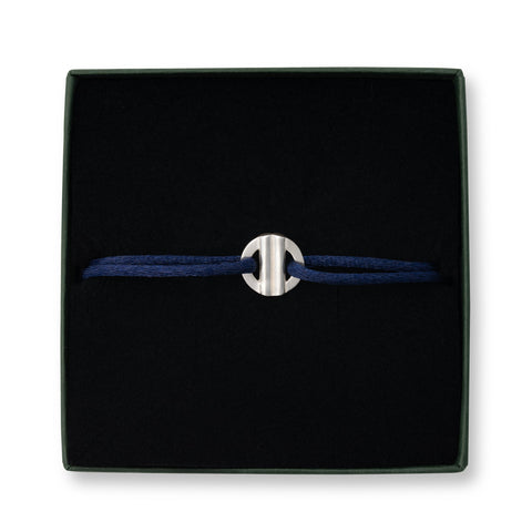 You are Loved armband zilver ~ donkerblauw