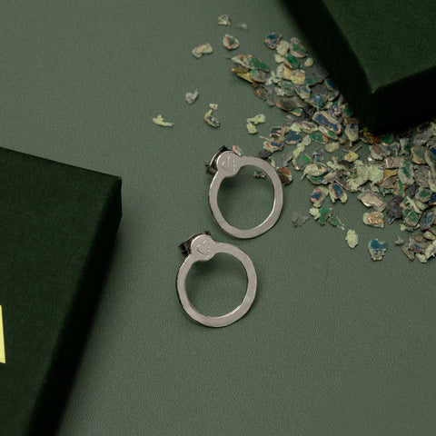 Recycled With Love oorbellen zilver