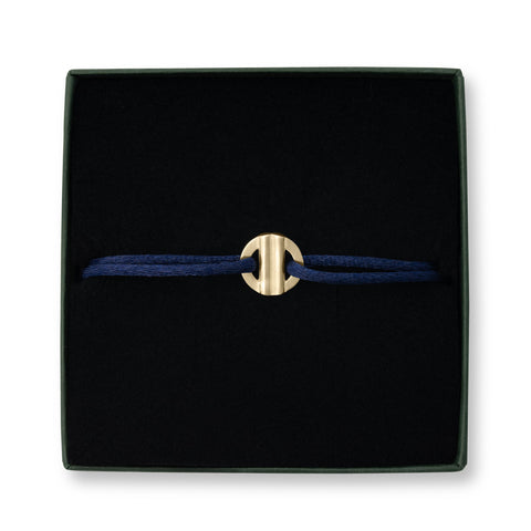 You are Loved armband goud ~ donkerblauw