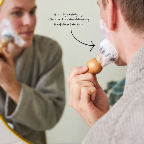 Scheerkwast van Bamboe met Klassiek handvat