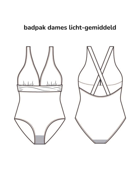 menstruatie zwemkleding - badpak | licht-gemiddeld - 1-2 tampons | dames