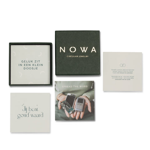 No Waste armband zilver