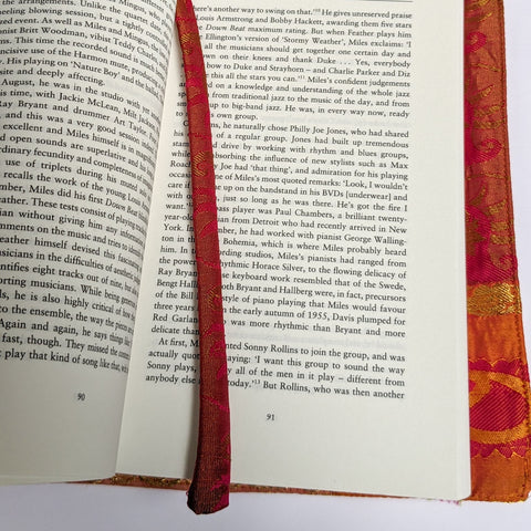 Handmade Recycled Sari Book Covers, Upcycled Book Jackets