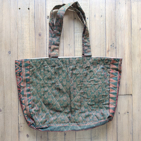 Large sari market shopper tote bags