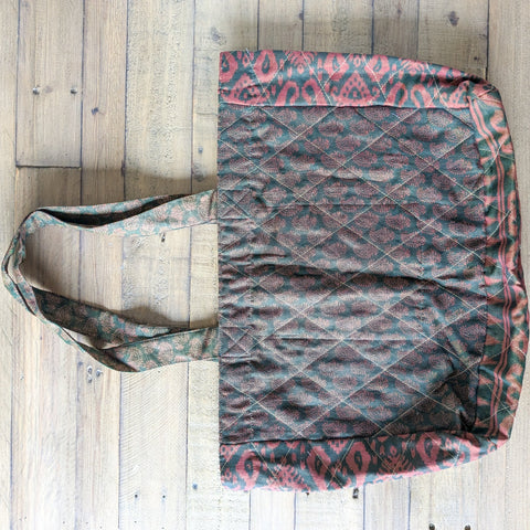 Large sari market shopper tote bags