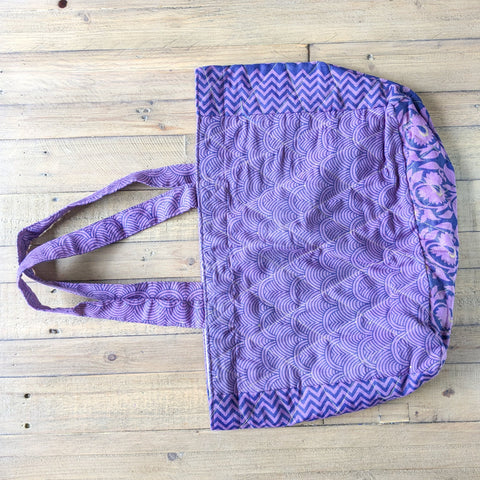 Large sari market shopper tote bags