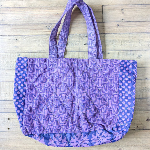 Large sari market shopper tote bags