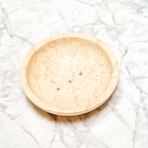 Soap dish marble - round