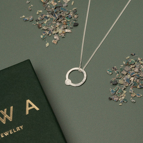 Recycled With Love ketting zilver