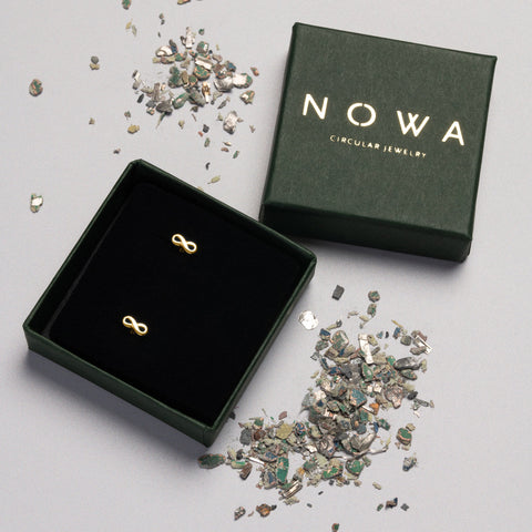 Infinity oorbellen goud