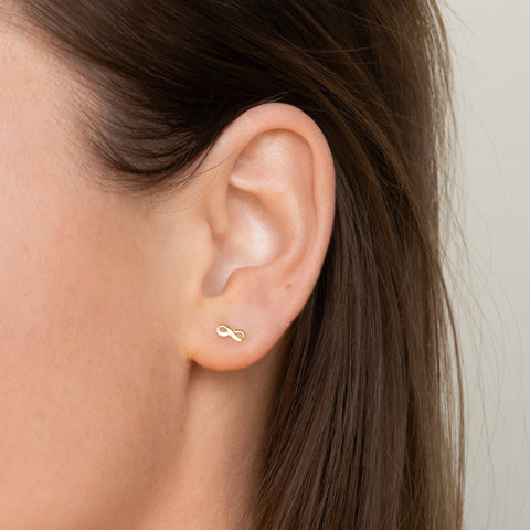 Infinity oorbellen goud