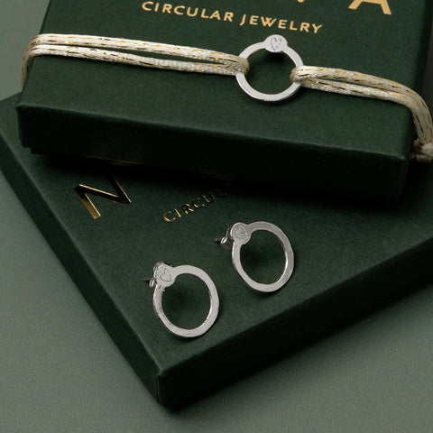 Recycled With Love oorbellen zilver
