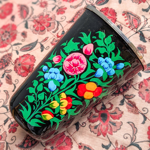 Hand-Painted Stainless Steel Tumblers, Food Safe Kashmiri Hand Painted 400ml Drinking Cups