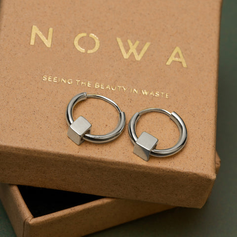 Solid as a Block oorbellen zilver