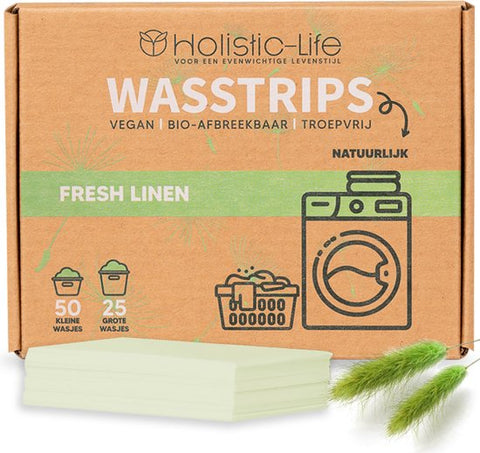 Milieuvriendelijke Wasstrips Fresh Linen - 50 wasbeurten