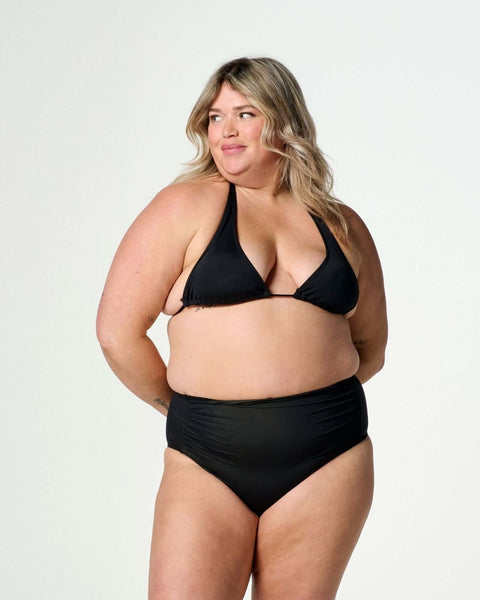 swimwear set | high waist | black | women