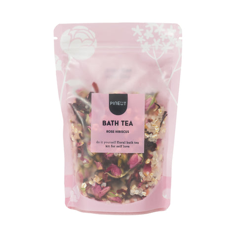 Badthee | pouchbag | Roos & Hibiscus | Home Spa | Thuis Wellness