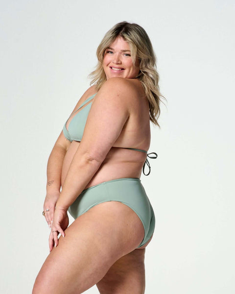 menstruatie zwemkleding set in een groene kleur voor dames