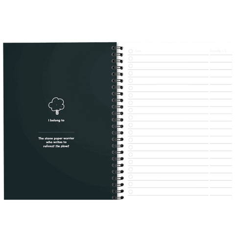 A5 erasable notebook Midnight Mountain inside front cover