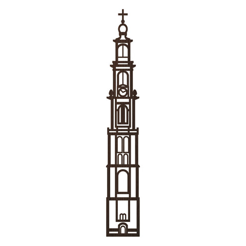XXL Stadstoren Westertoren Amsterdam Nederlands zwart FSC 100%