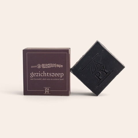 Facial soap with activated charcoal and tea tree