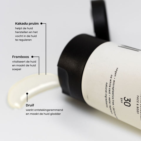 minerale zonnebrand zonder witte waas Food for Skin