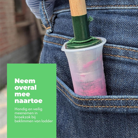 Brushkeeper Deluxe met Ecobrush – Zelfreinigende Verfkwast met Houder