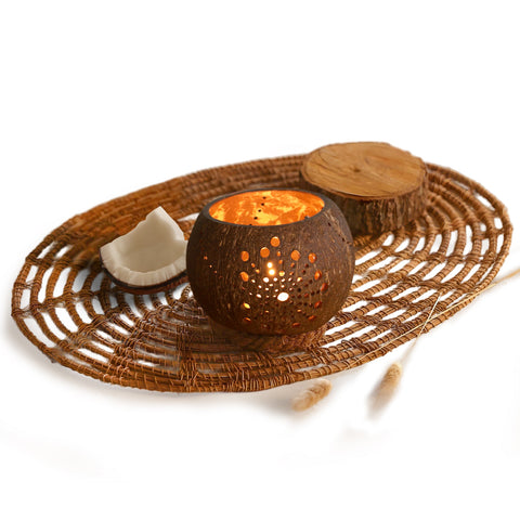 Coconut Candle Holder - Sunshine