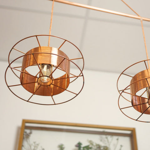 Duurzame upcycle Dutch stalen design SPOOL lamp gemaakt van gerecycle materialen - Tolhuijs