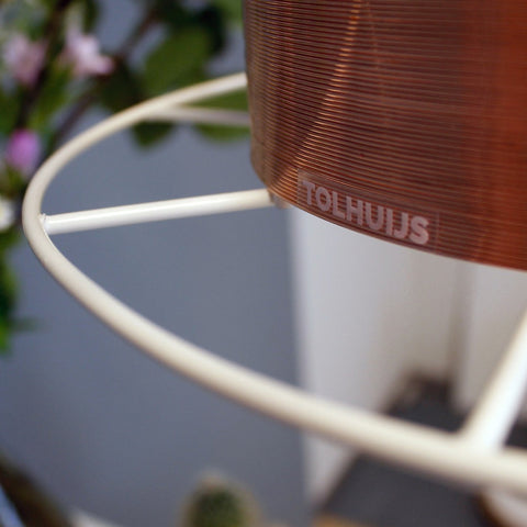 Duurzame upcycle Dutch stalen design SPOOL lamp gemaakt van gerecycle materialen - Tolhuijs