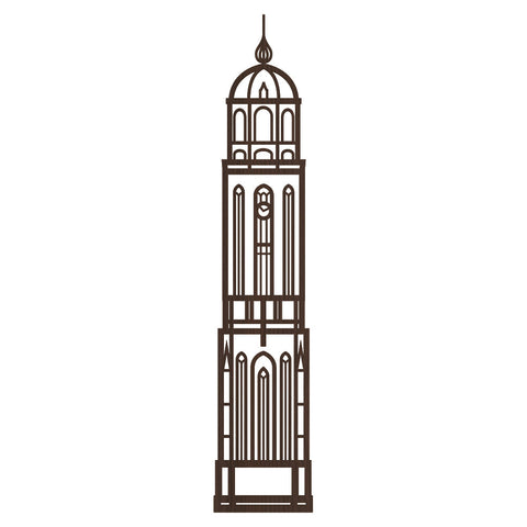 XXL Stadstoren Lebuïnuskerk Deventer Nederlands zwart FSC 100%