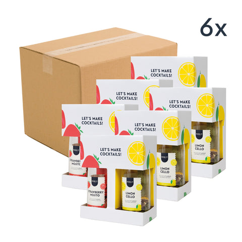 Cocktails | giftpack | Strawberry Mojito & Limoncello | Doos met 6 stuks
