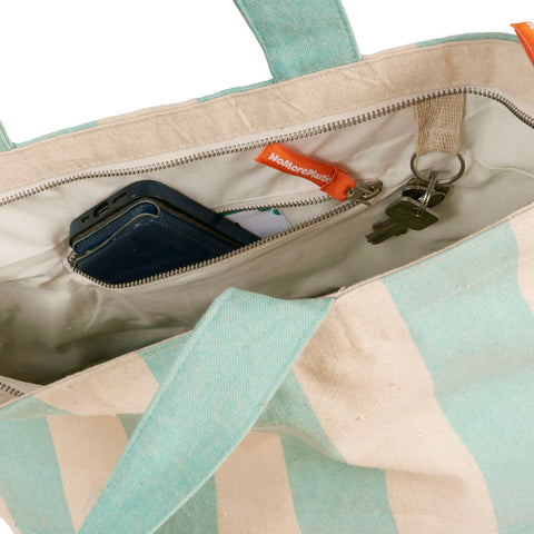 No-Waste MINT Shopper of Strandtas - Gemaakt van gerecycled bedlinnen