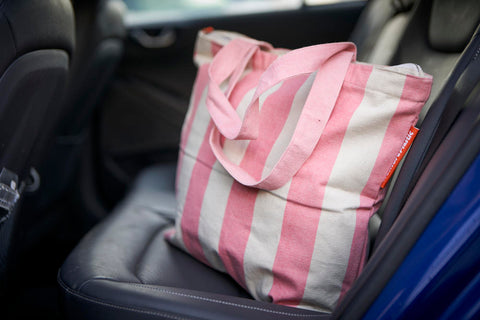 NoWaste Oud Roze Shopper of Strandtas - Gemaakt van gerecycled bedlinnen