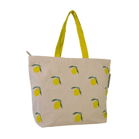 Duurzame shopper gerecycled materiaal met rits  Lovely Lemons