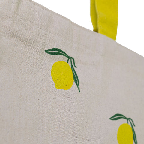 Duurzame shopper gerecycled materiaal met rits  Lovely Lemons detailfoto