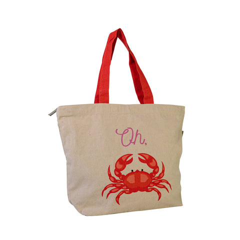 Duurzame tas met rtis gerecycled katoen Oh Crab