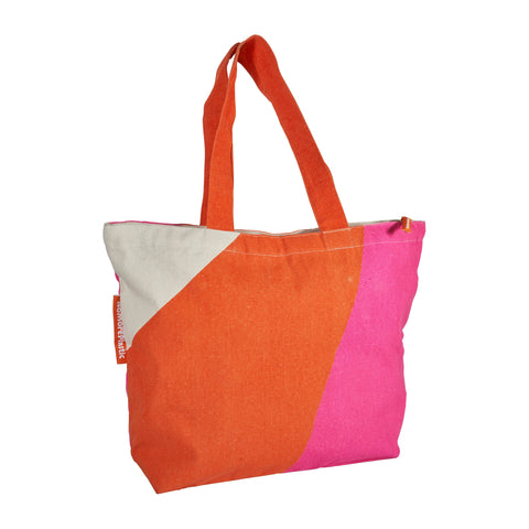 Duurzame shopper NoMorePlastic Magenta Orange Nieuwe collectie