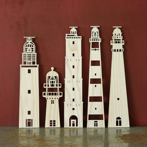 Texel Eierland stadstoren vuurtoren eiland essen hout laser serie Binthout