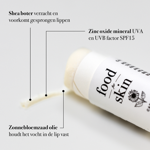 Natuurlijke lippenbalsem met SPF | Food for Skin
