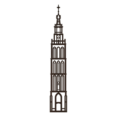 Stadstoren Sint Janskerk Gouda Nederlands zwart FSC 100%