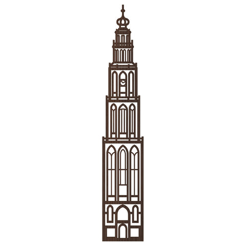 Stadstoren Martinitoren Groningen Nederlands zwart FSC 100%